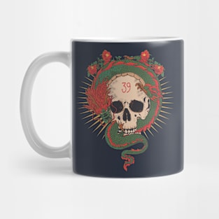 roses dragon skull Mug